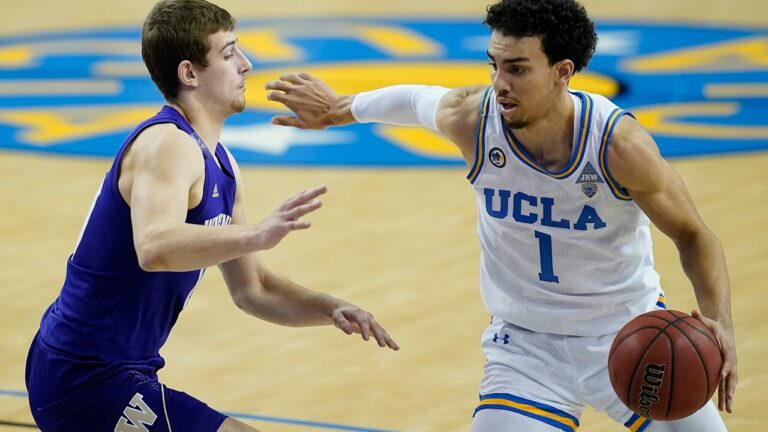 First-place UCLA beats Washington 81-76 for 6th straight win