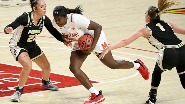 Owusu, Miller lead No. 12 Maryland women to rout of Purdue