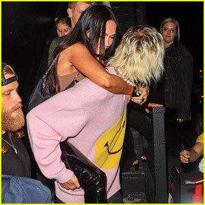 Megan Fox Gets a Piggyback Ride from Machine Gun Kelly During Their Night Out