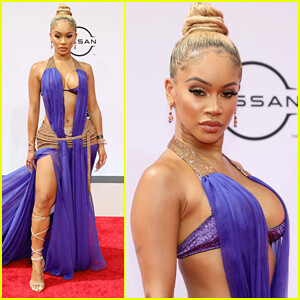 Saweetie Shows Off Major Skin In Gorgeous Dress at BET Awards 2021