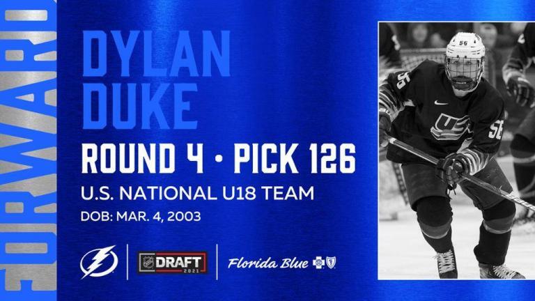 Bolts make deal with Montreal to move up and take F Dylan Duke in Round 4