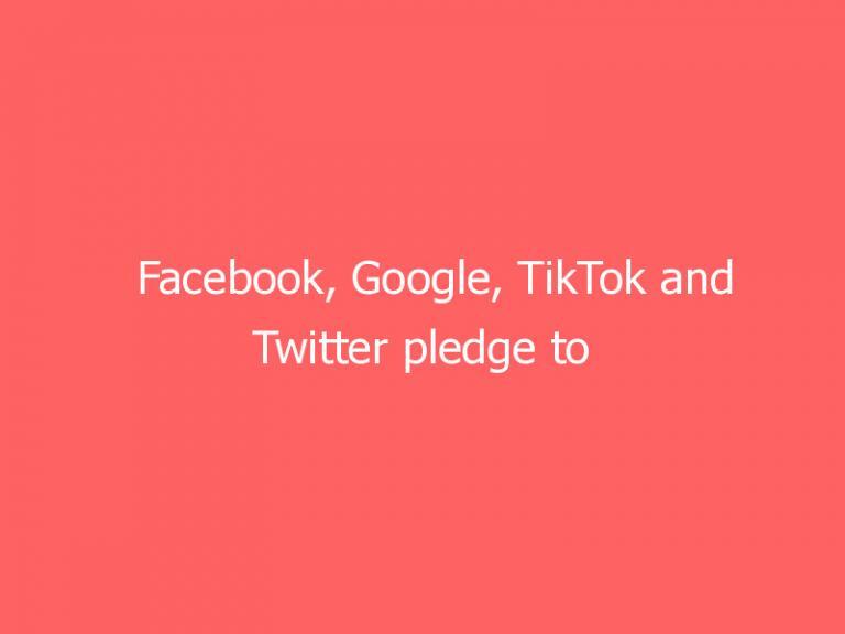 Facebook, Google, TikTok and Twitter pledge to improve women’s safety online