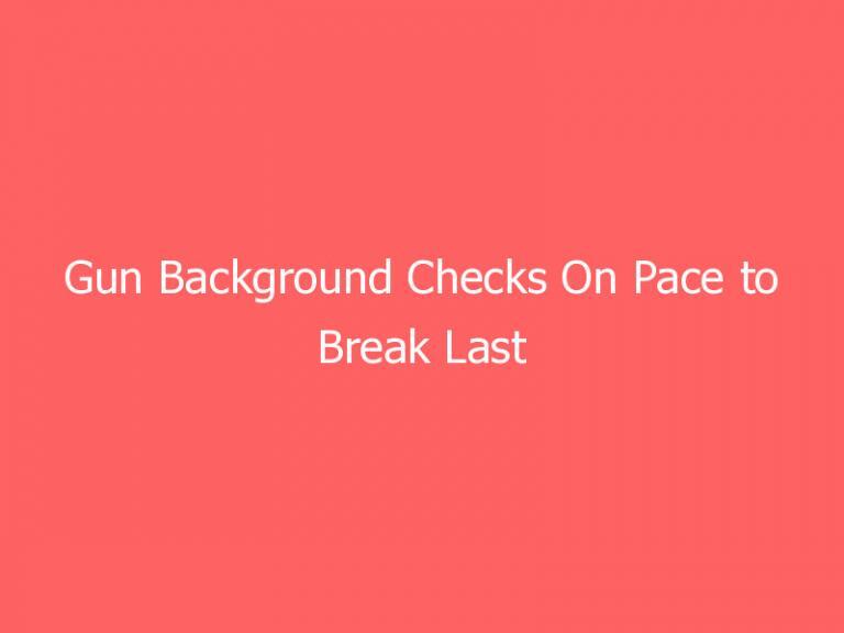 Gun Background Checks On Pace to Break Last Year’s Record