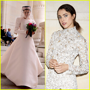 Margaret Qualley Walks in a Wedding Dress During Chanel Show in Paris!