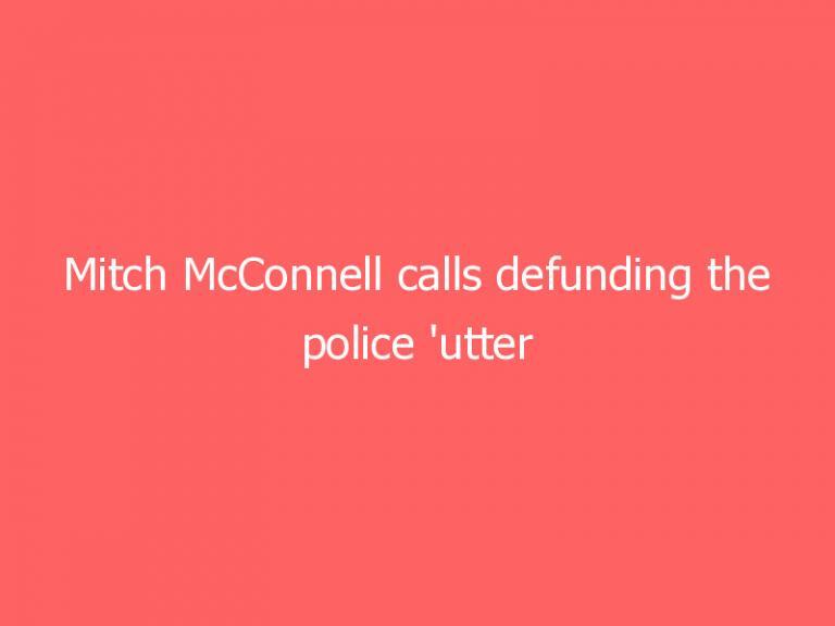 Mitch McConnell calls defunding the police ‘utter nonsense’ while discussing US crime spikes
