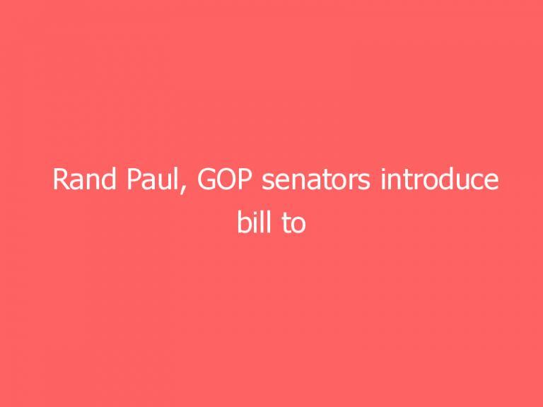 Rand Paul, GOP senators introduce bill to prohibit federal mask mandates on public transportation