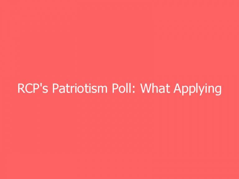 RCP's Patriotism Poll: What Applying Controls Tells Us