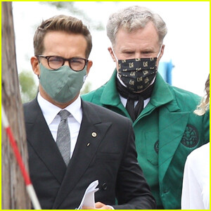 Ryan Reynolds & Will Ferrell Mask Up on Set of Their Movie Musical ‘Spirited’