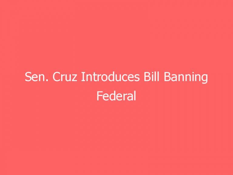 Sen. Cruz Introduces Bill Banning Federal Government From Maintaining Vaccine Database