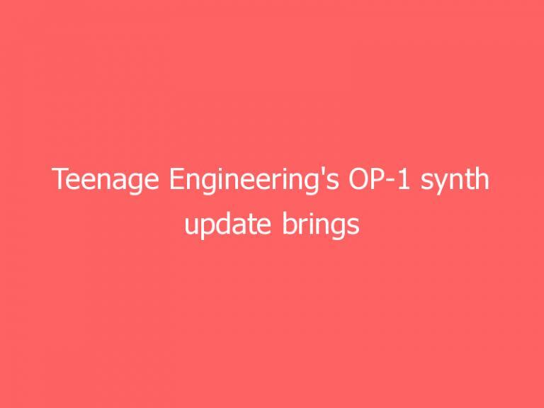 Teenage Engineering’s OP-1 synth update brings USB audio streaming 10 years after release