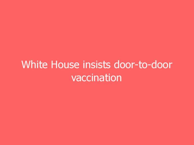 White House insists door-to-door vaccination volunteers not government workers, US not keeping database