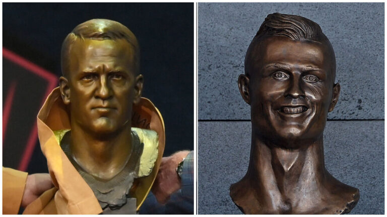 Peyton Manning mocked for Hall of Fame sculpture: Compared to Cristiano Ronaldo disaster