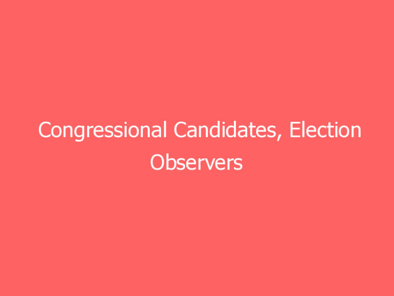 Congressional Candidates, Election Observers Speak on Voting Irregularities