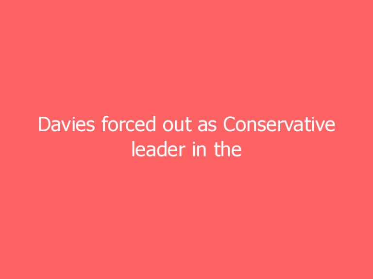 Davies forced out as Conservative leader in the Welsh Parliament. What will change?