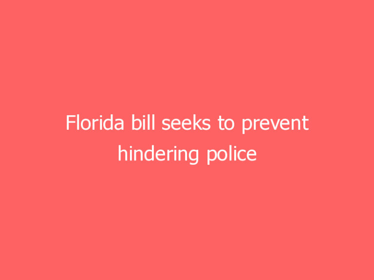 Florida bill seeks to prevent hindering police