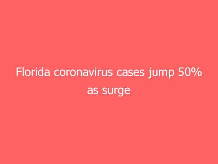 Florida coronavirus cases jump 50% as surge continues