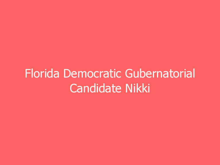 Florida Democratic Gubernatorial Candidate Nikki Fried Confirms Media’s Anti-GOP Bias