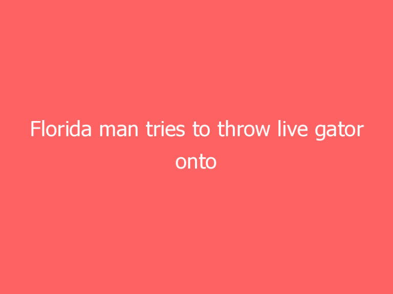 Florida man tries to throw live gator onto building’s roof