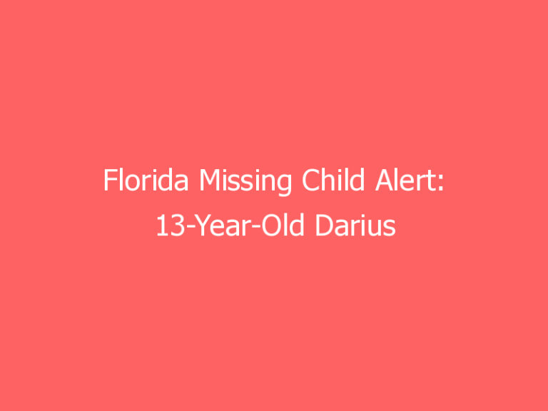 Florida Missing Child Alert: 13-Year-Old Darius Swain