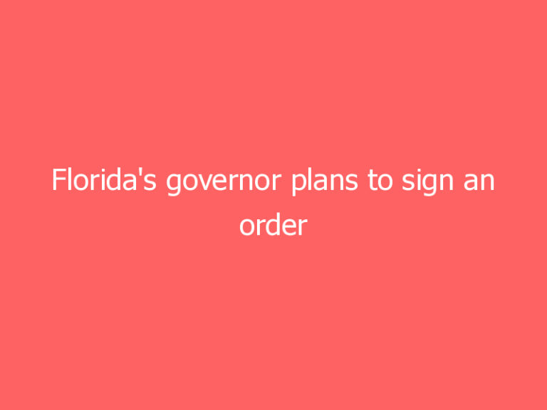 Florida’s governor plans to sign an order ‘protecting the rights of parents’ on masks in schools.