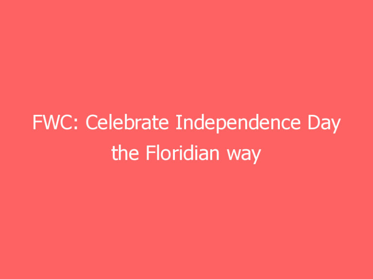 FWC: Celebrate Independence Day the Floridian way with these wildlife-friendly tips, by