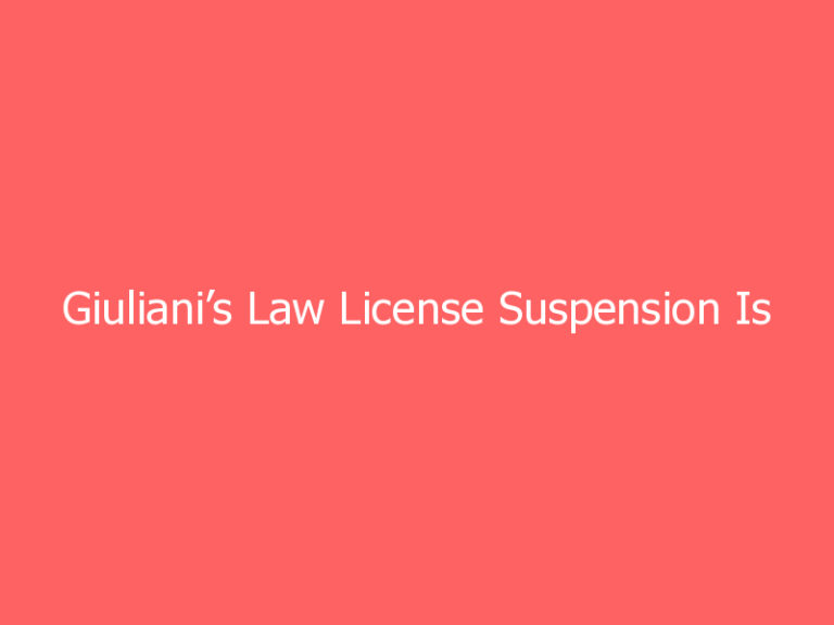 Giuliani’s Law License Suspension Is Unconstitutional: Alan Dershowitz