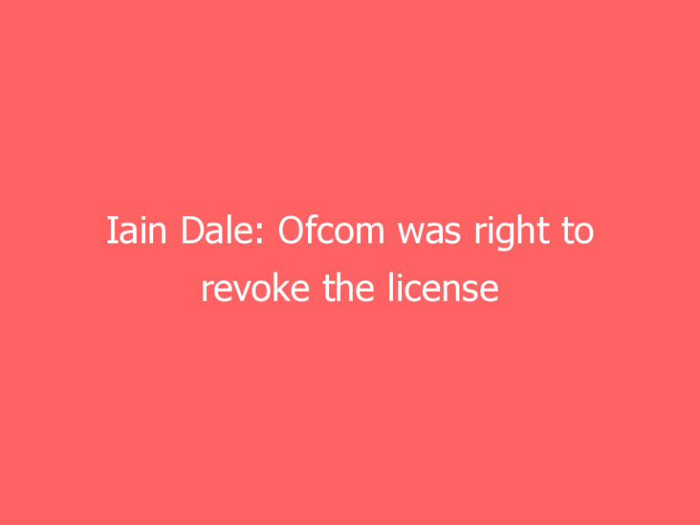 Iain Dale: Ofcom was right to revoke the license of CGTN. It shouldn’t stop there, though.