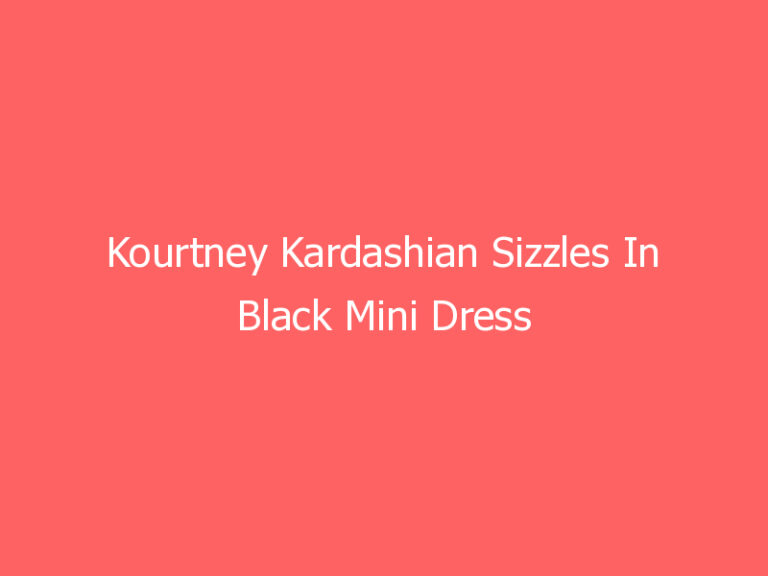 Kourtney Kardashian Sizzles In Black Mini Dress & Knee-High Stockings For ‘Blood Red’ Photo Shoot