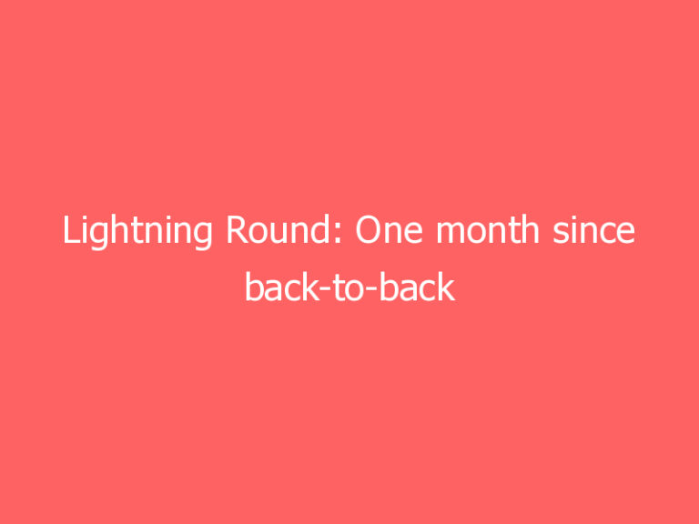 Lightning Round: One month since back-to-back Stanley Cup Championships