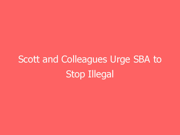 Scott and Colleagues Urge SBA to Stop Illegal PPP Loans to Planned Parenthood