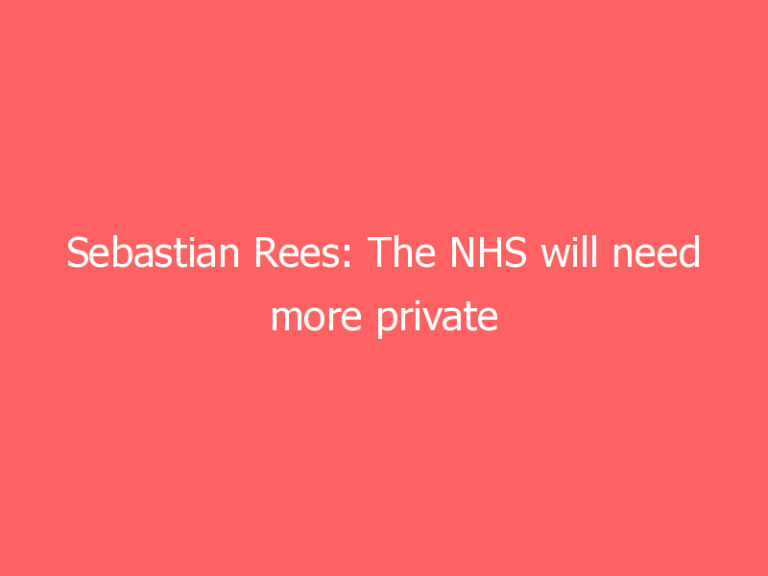 Sebastian Rees: The NHS will need more private sector help to tackle its post-Covid backlog