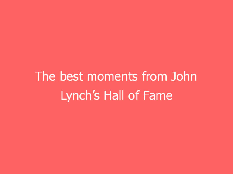 The best moments from John Lynch’s Hall of Fame speech