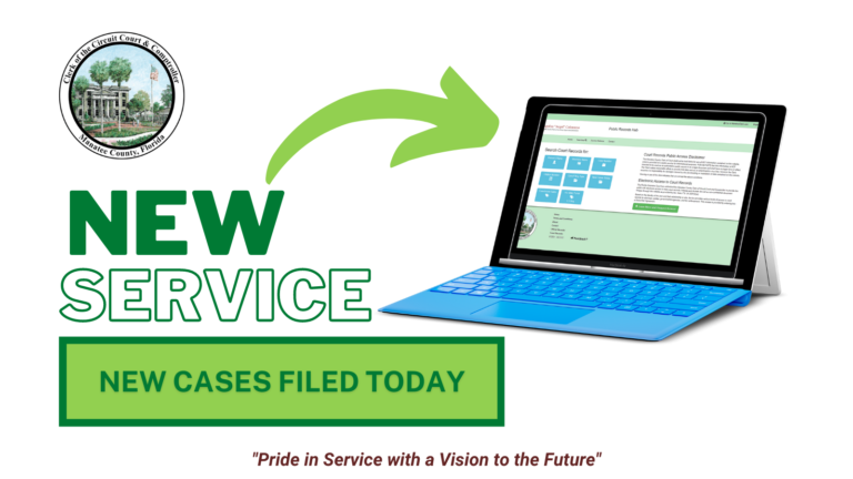 The Manatee County Clerk’s Office introduces a new service: New Cases Filed Today