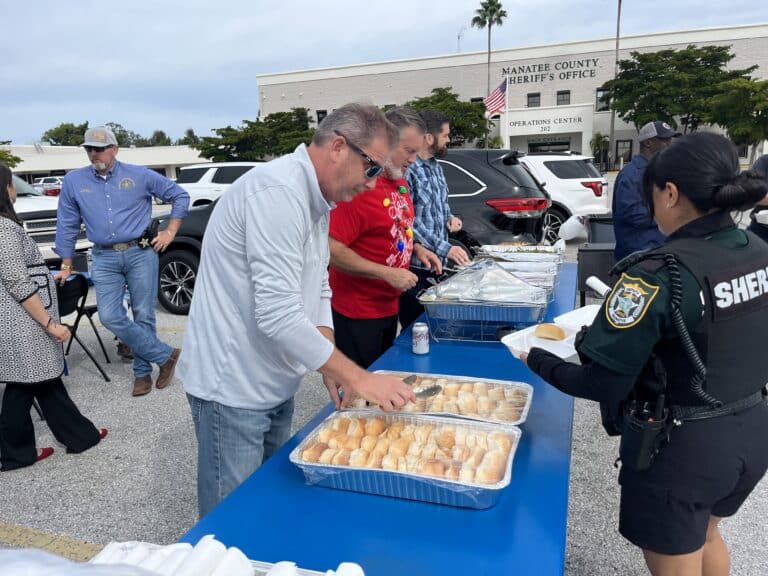Manatee County BOCC Spreads Holiday Cheer with Christmas Eve Meal Handout to First Responders